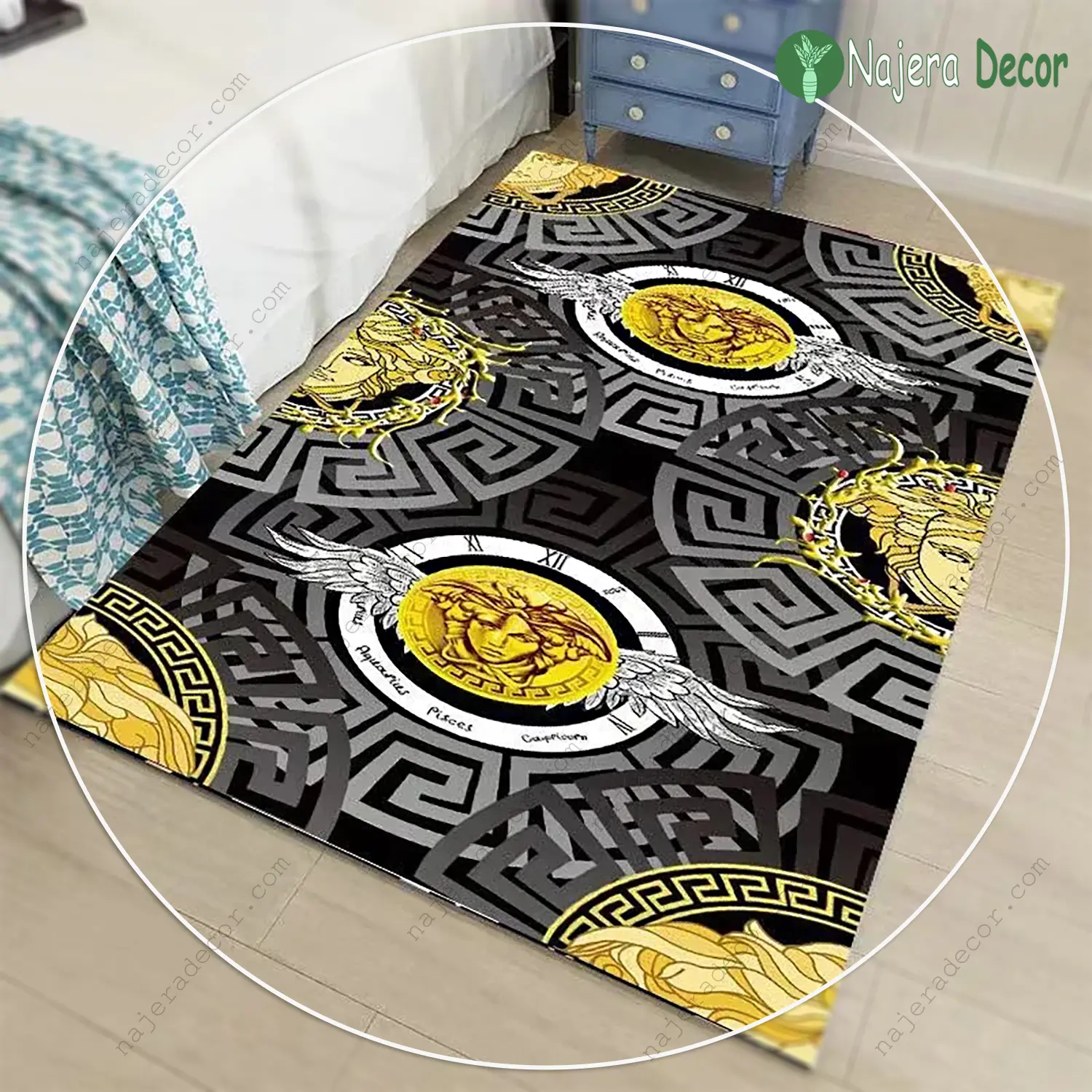Versace fashion logo limited luxury brand rug carpet home decor 12